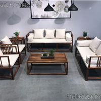 中式实木客厅组合沙发