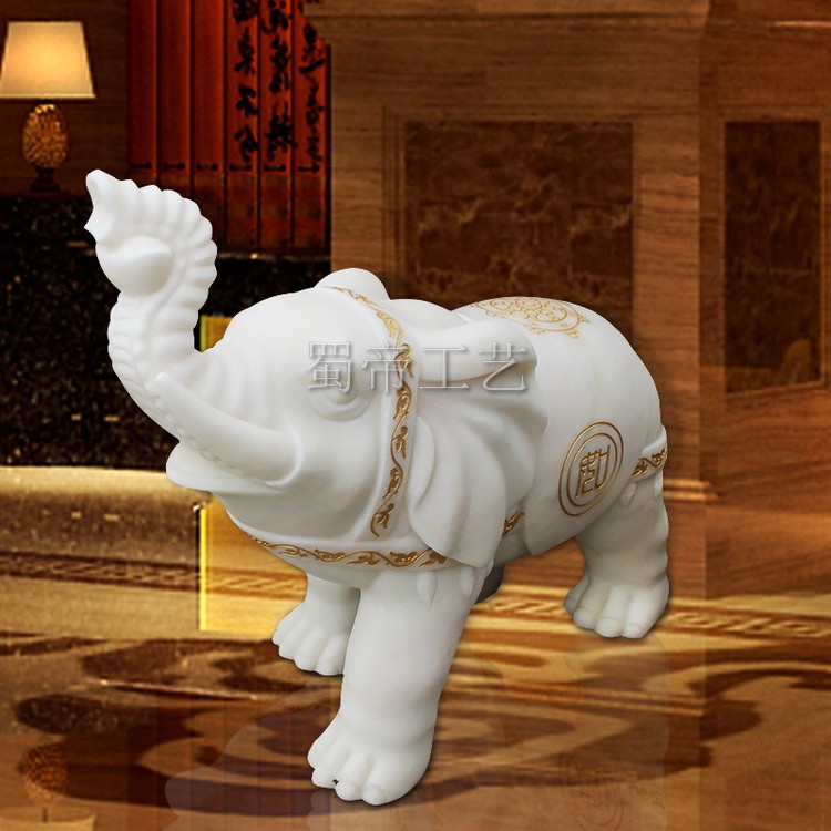 泉州汉白玉石雕大象